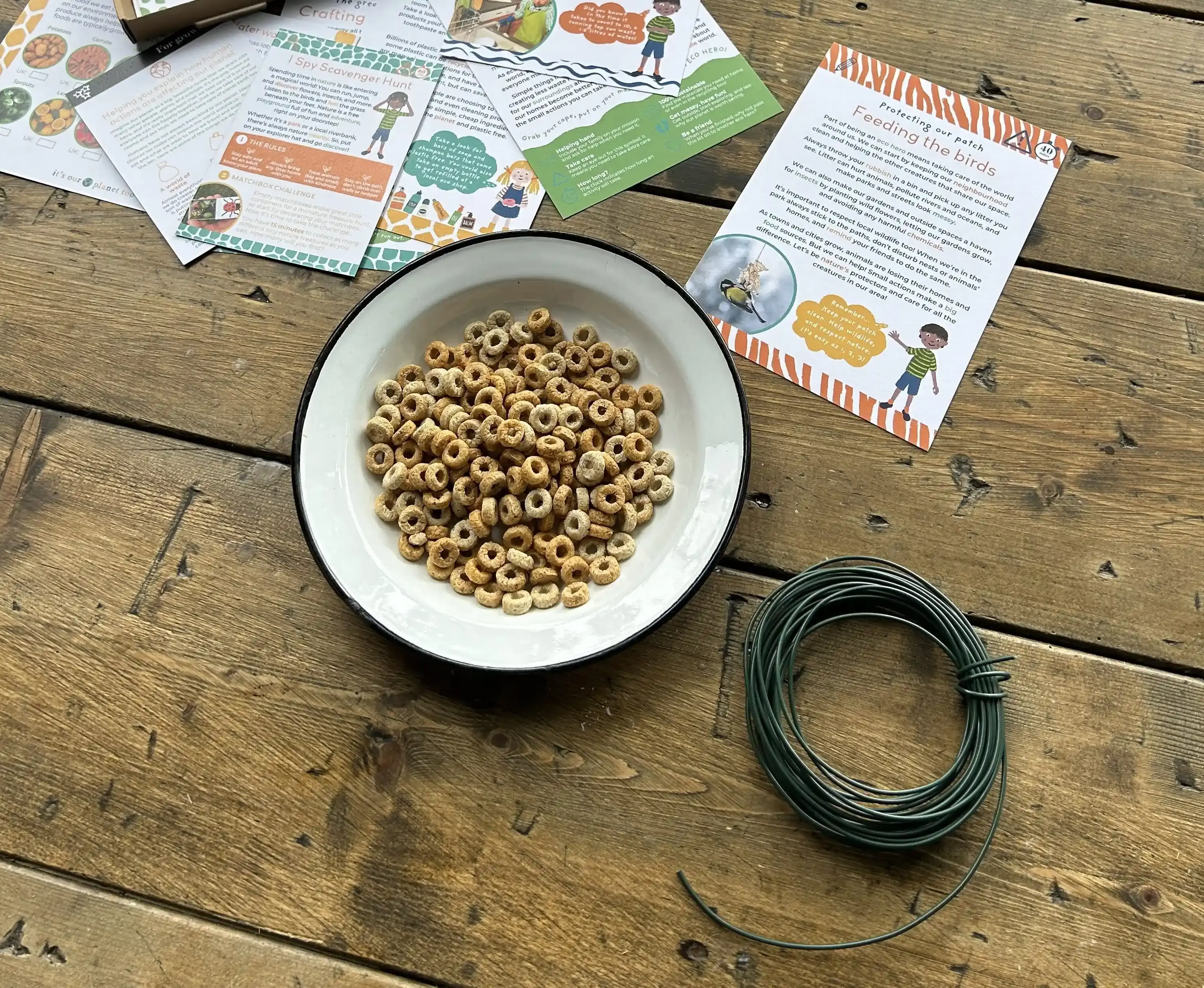 Matériel utilisé pour fabriquer le mangeoir à oiseaux